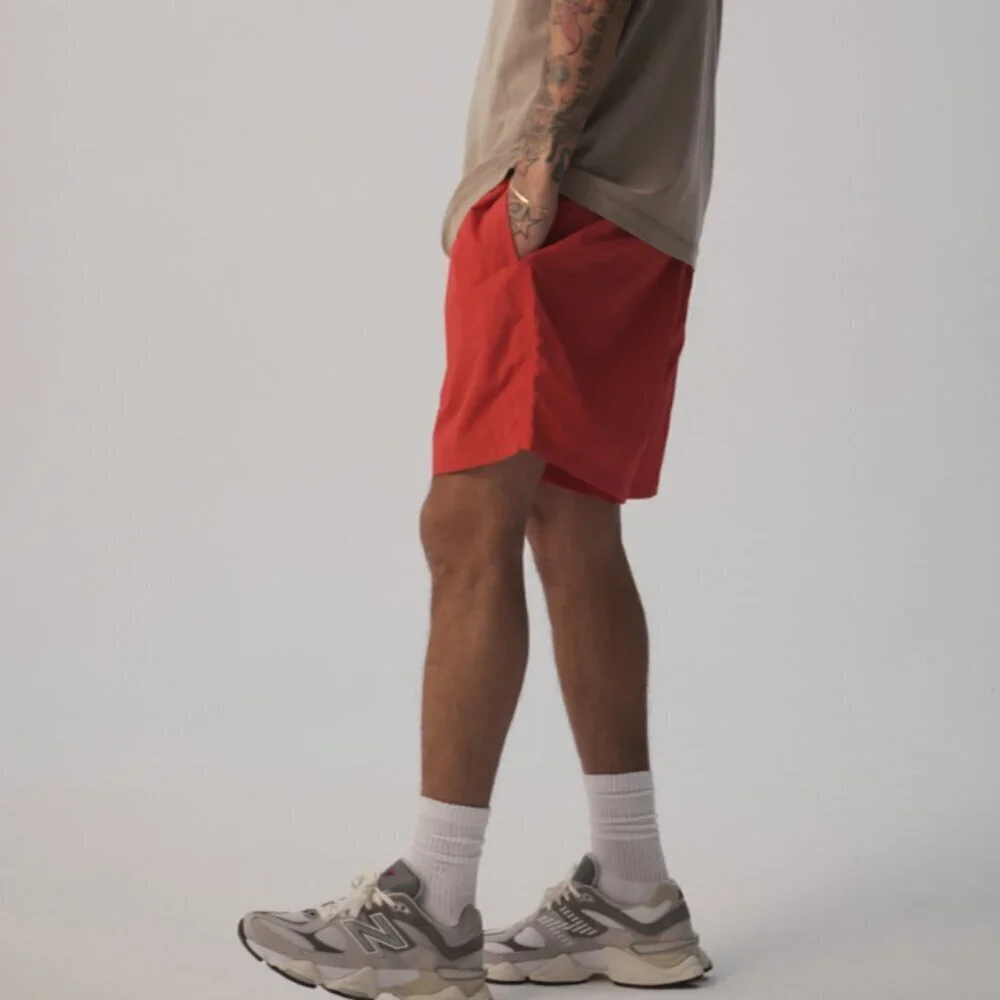 NEW LCKR Woven Nylon Red Shorts SZ XL